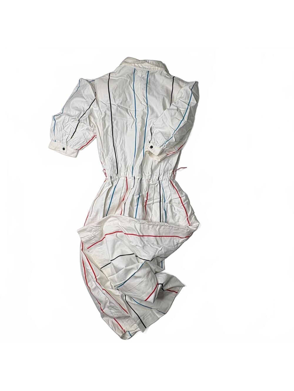 Vintage Ronnie Heller Striped Prairie Cottagecore Dress - Picture 4 of 9